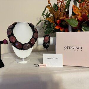 Beautiful Ottaviani Bijoux Necklace (16") and Bracelet set and Earrings